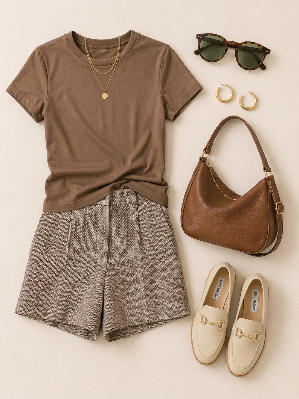 LOFT High-Waist Tailored Shorts - Light Mauve